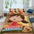 thumbnail image 2 of Millie la Magnífica Conjunto de sábanas temático, trío de piezas, cómodo y amigable con la piel, diseño único, regalo de decoración para el hogar para familiares, amigos y fans, 90 cm * 190 cm, 2 of 6