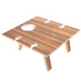 thumbnail image 1 of OULII Foldable Dining Table Coffee Wood Table for Picnic in Park with Storage 1Pcs, 1 of 5