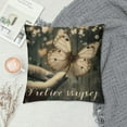 thumbnail image 2 of Nawypu HUYAW Farmhouse Rustic Butterfly Believe Faith Love Throw Pillow Covers, Inspirational Butterfly Gifts for Women, Motivational Quotes Pillow Cases Home Room Bed Sofa Decor, 2 of 5
