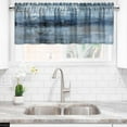 thumbnail image 2 of Blue Grey Kitchen Valances for Windows Navy Blue Kitchen Curtain Valance Abstract Art Window Treatment Valances for Living Room Bedroom Bathroom Decor (18" W x 52" L, Blue Grey), 2 of 6