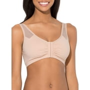 Fruit of the Loom Womens Comfort Front Close Sport Bra with Mesh Straps, Style FT715