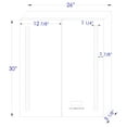 thumbnail image 2 of 26" x 30" Double Door LED Light Bluetooth Medicine Cabinet, 2 of 12