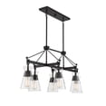 thumbnail image 5 of Lakewood 6-Light Linear Chandelier in Matte Black, 5 of 6