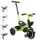 thumbnail image 1 of Triciclo para Niños con Bastón Torreta con Luz y Sonido Pedales Desmontables Posapiés Plegables Apto desde 2 años o hasta 25 kg - Verde, 1 of 7
