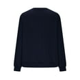thumbnail image 6 of lulshou Women's Fall & Winter Sweater Loose Solid Small Cable Knit Half Zip Top Long Sleeve Soft Pullover, Navy, XL, 6 of 7