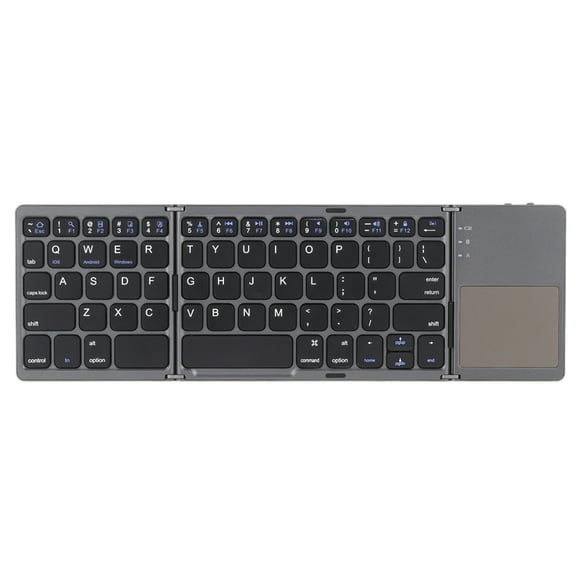 Mistaha Mini Foldable Bluetooth Wireless Keyboard with Touchpad Replacement for iPhone 6s/iPad Pro/MacBook Mobile Phone