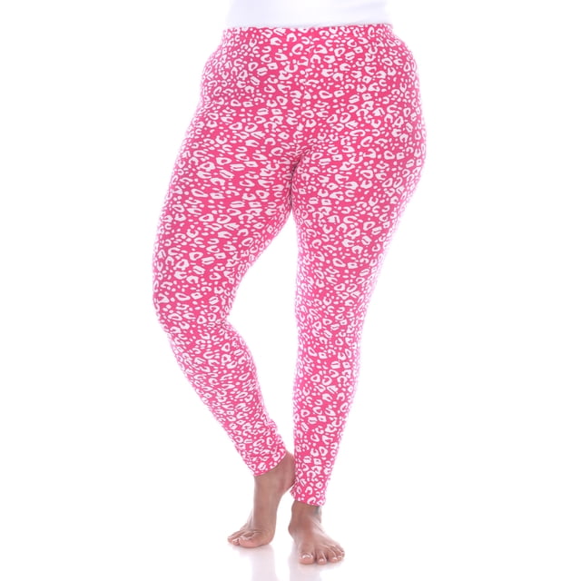 White Mark Leggings Léopard Super Doux pour Femmes