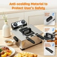 thumbnail image 5 of VUSIGN 1800W 5.3QT Deep Fryer with 3 Frying Baskets, Adjustable Temperature, Lid with Viewing Window, Stainless Steel, 5 of 10