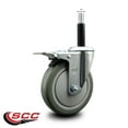 thumbnail image 2 of 5 Inch Gray Poly Swivel 3/4 Inch Expanding Stem Caster Total Lock Brake SCC, 2 of 2