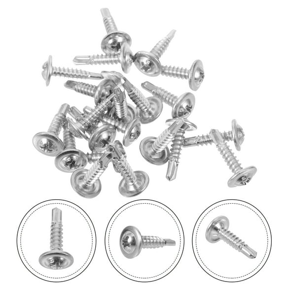 GOOHOCHY 100Pcs Self Tapping Sheet Metal Screws Flat Head Bolts for Mechanical Manufacturing