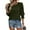 Army Green, variant on QUNYINEY Puff 3/4 Sleeve Tshirts Shirts for Women Casual Solid Crew Neck Tops Loose Pullover Classic T-Shirt