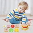 thumbnail image 1 of Pretend Play Food Sets For Kids Kitchen Toys Wooden Hamburger Toy Sandwich Playset Birthday Gift Toys For Boys Girls, 1 of 1