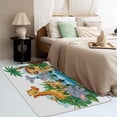 thumbnail image 4 of Elephant Giraffe Area Rug 6X8 Living Room, Cartoon Animal Rugs for Bedroom,Rug Decorations, Cute Cartoon Animal Carpets Fluffy Washable, Soft Ultra-Thin Non Shedding Non Slip Non Toxic Area Rug, 4 of 7
