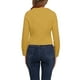 thumbnail image 3 of CHAQUETA DE DENIM CORTA SIN CUELLO DE MANGA LARGA PARA MUJERES INSPIRE CHIC XL AMARILLA, 3 of 6