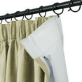 thumbnail image 4 of TWOPAGES 42 W X 72 L 100% Dupioni Silk Drape Pinch Pleat Top Light Filtering Curtain for Living Room, 1 Panel, Pebble, 4 of 6