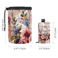 thumbnail image 5 of PhooArto Large Barrel Drawstring Makeup Bag, Musical with Melody and Flower Travel Cosmetic Bag Portable Make Up Organizer Bag, 5 of 6