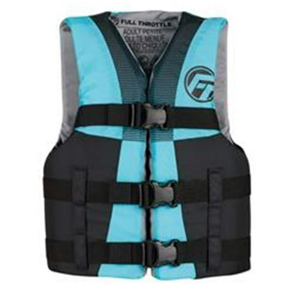 Teen Nylon Life Jacket, Aqua & Black