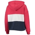 thumbnail image 3 of Women's '47 Heathered Red/Heathered Navy Washington Nationals Lizzy Cropped Pullover Hoodie, 3 of 3