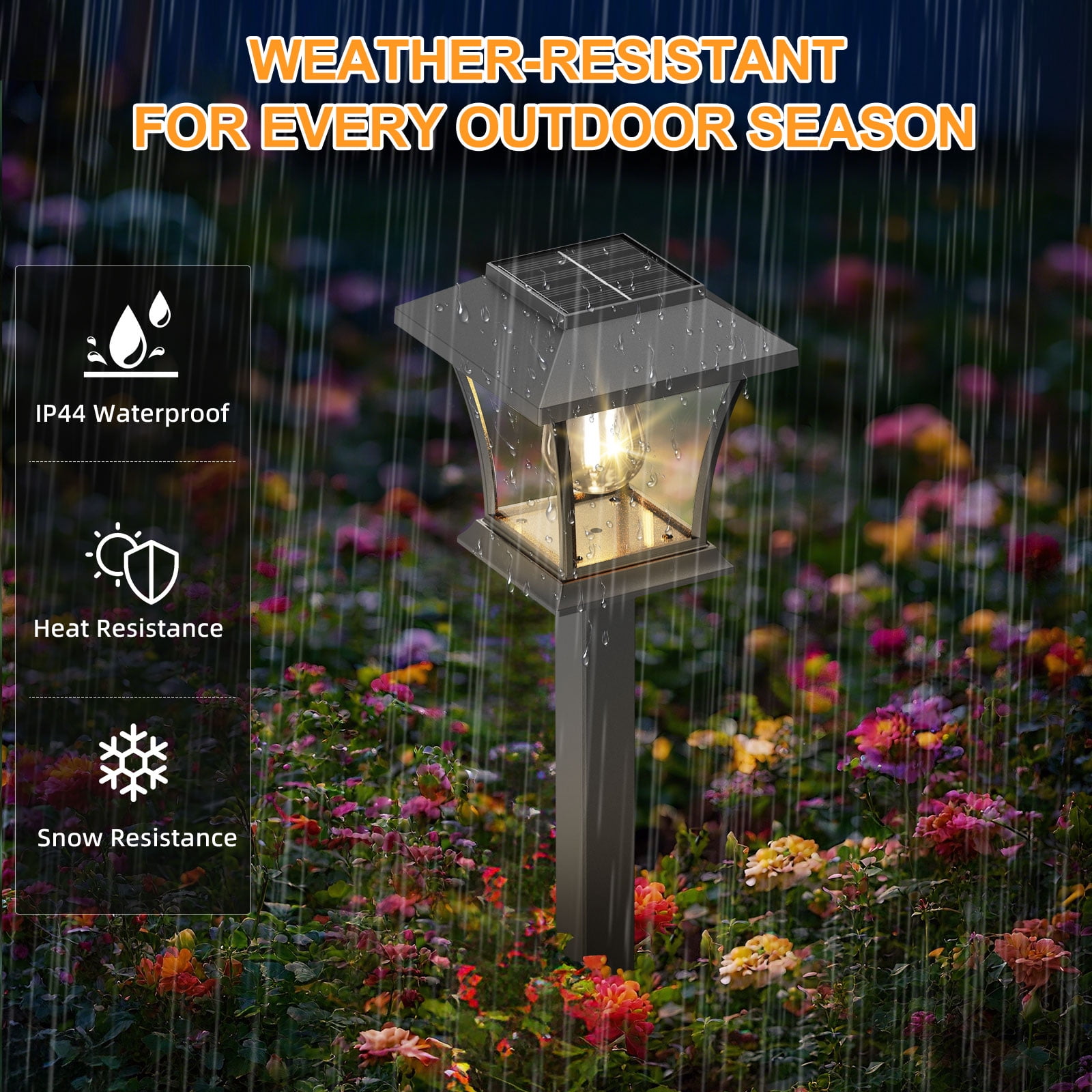 12 Pack Solar Lights Outdoor for Garden Walkway Pathway Lawn Yard Decorative Landscape Lighting. (Warm White, 12)
