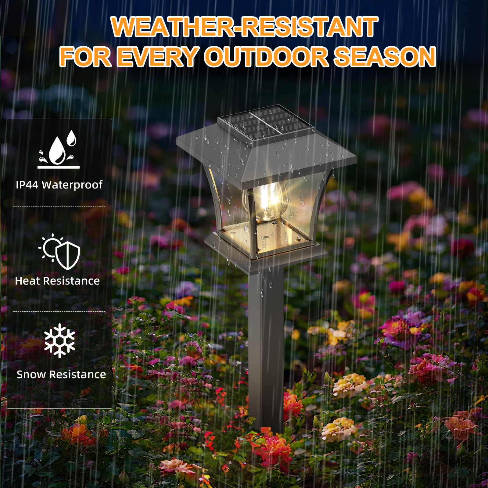 ExcMark 12-Pack Solar Pathway Lights Warm White photo 5