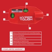 Hyper Tough 10-Foot Multi-Surface Laser Level Tool, Non-Damaging Wall Mounting, Bubble Vials for Aligning Vertical and Horizontal Line Laser
