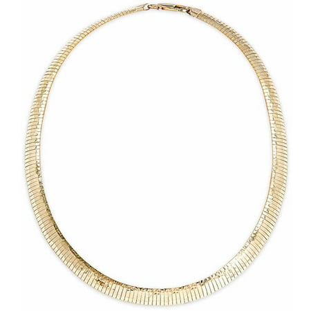 Gold-Plated Sterling Silver Omega Necklace, 17