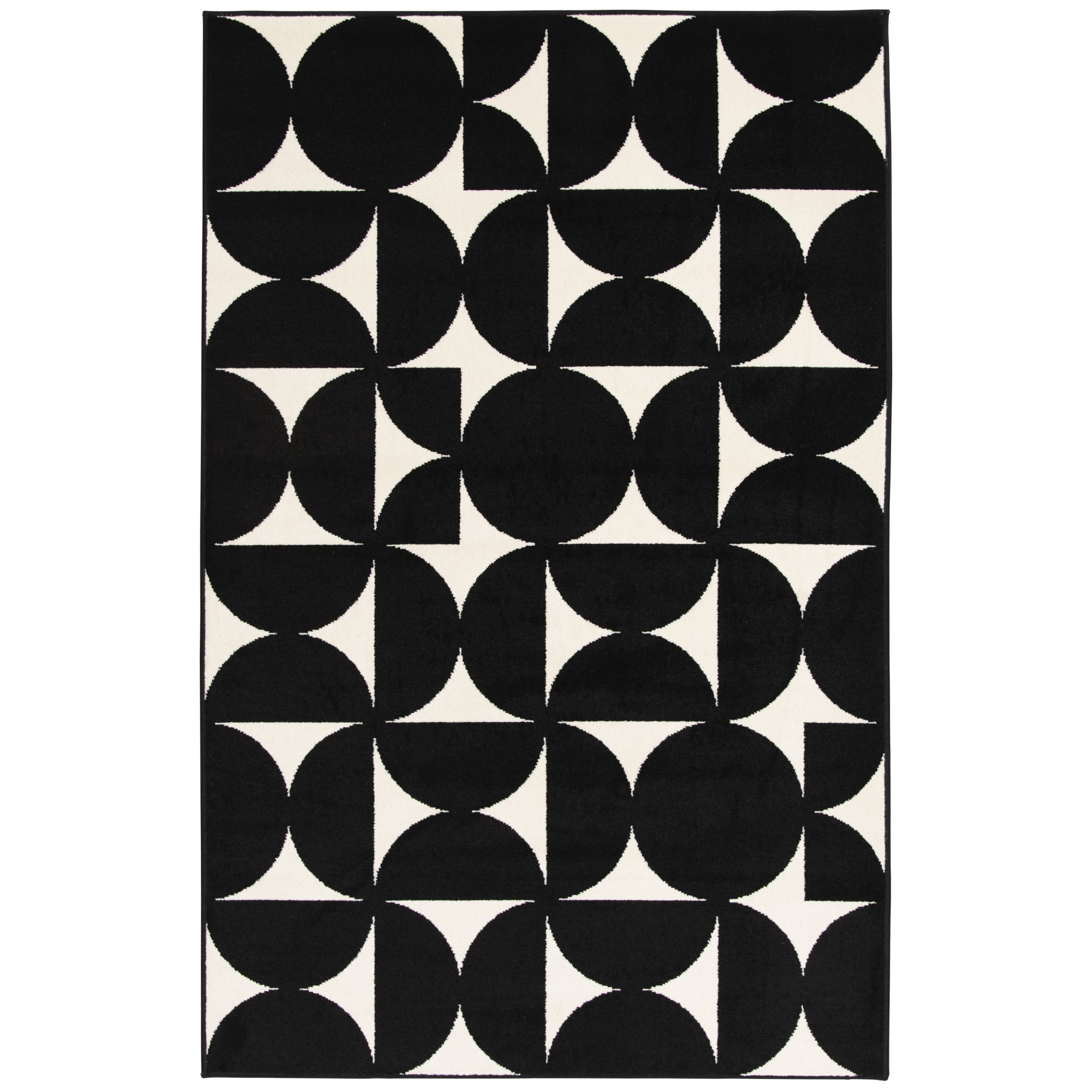 Loomaknoti Tecopa Sevella 2' x 7' Black Geometric Outdoor Runner Rug