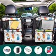 thumbnail image 5 of Iauyy 2-in-1 Car Kick Mats Back Seat Protector, 6 Large Storage Pockets , Universal Car Seat Back Protectors Kick for SUV & Sedan 25x18in,Cute Illustration Style, 5 of 6