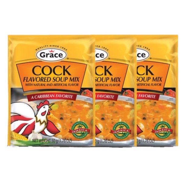 Pack of 3 Grace Cock Flavored Soup Mix 1.76 oz each
