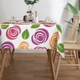 thumbnail image 3 of XMXY Table Cloth Rectangle Table, Abstract Roses Floral Pattern Dining Table Cover Waterproof Washable Outdoor Tablecloth, 54 X 72 Inch, 3 of 8