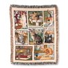 Manual Woodworker Kitty Corner Tapestry Throw Blanket Tapestry Throw Blanket Jacquard Woven Fashionable Design, 60 X 47 in. (ATKC )