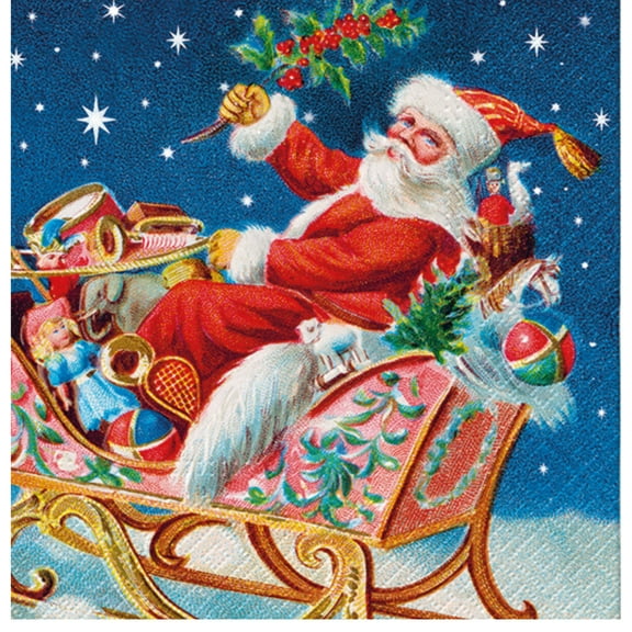 Keep Unique Christmas Santa Paper Luncheon Decoupage Napkins, Assorted Color, 20/Pack
