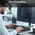 thumbnail image 3 of TECKNET BASICS Wireless Keyboard & Mouse Combo, Full-Size Ergonomic, Low-Noise Typing & Clicking, Long Battery Life, Spill-Resistant, 2.4G Lag-Free USB for PC/Laptop/Computer, 3 of 7