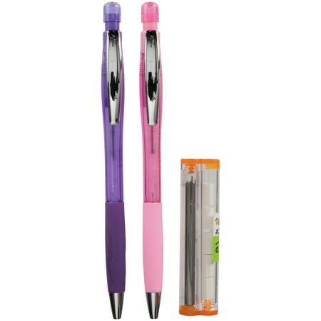 Bic Atlantis Mechanical Pencils, Medium Point 0.7mm, #2 HB, Assorted Colors, 2-Count