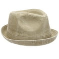 thumbnail image 4 of MIRMARU Men's Denim Washed Cotton Casual Vintage Style Fedora Sun Hat, 4 of 5