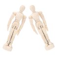 thumbnail image 1 of Phenofice Handcrafted Light Yellow Art Mannequin Figure with Adjustable Joints for Decoration 2pcs, 1 of 8