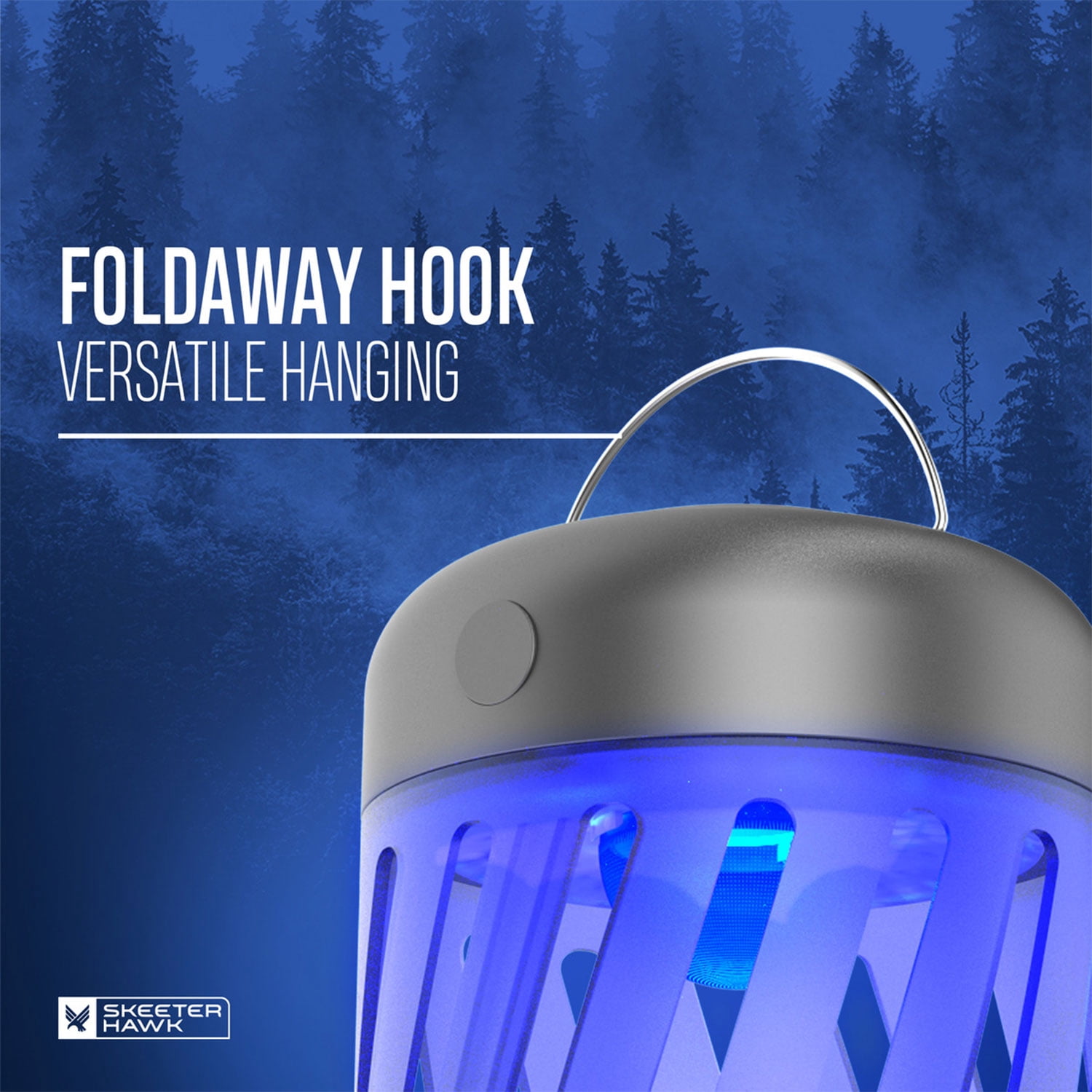 Skeeter Hawk Patio LED UV Mosquito & Flying Insect Trap w/ Whisper Quiet Fan, Small