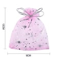 thumbnail image 4 of PENGXIANG 50PCS Christmas Drawstring Gift Bags Transparent  Stocking Bags for Candy Cookie Chocolate  White, 4 of 8