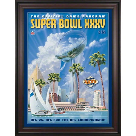 NFL - Framed Canvas 36 x 48 Super Bowl XXXV Program Print | Details: 2001, Ravens vs. Giants