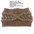 thumbnail image 5 of Women's Headband Hand Knitted Hair Band Head Wrap Earmuff w Flowers, Crystals & Lace, 5 of 12