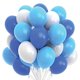 thumbnail image 2 of Prextex 75 globos de fiesta 12 pulgadas azul oscuro, azul claro y blanco globos con cinta Prextex Prextex, 2 of 2