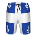 thumbnail image 2 of Mens Swimwear Swim Shorts Trunks Flag Of Quebec Beach Board Shorts Swimming Swimsuits Mens Running Sports Surffing shorts, 2 of 6