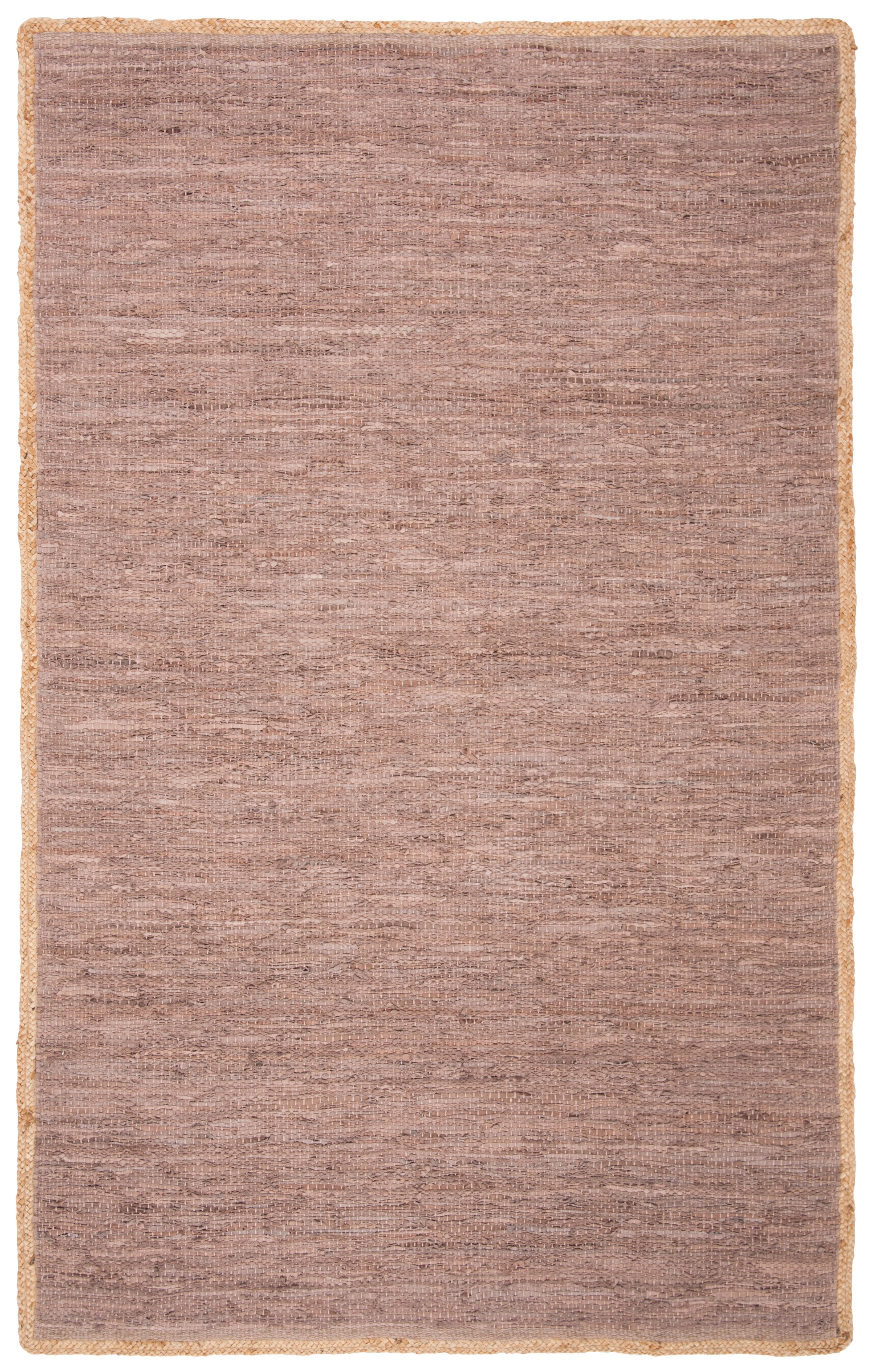 SAFAVIEH Cape Cod Ainsley Texture/Embroidery Area Rug, Brown/Natural, 6' x 9'