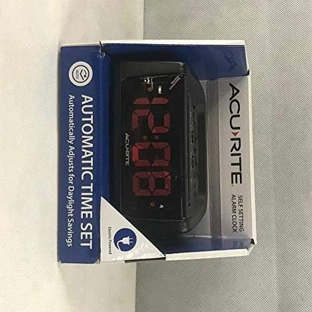 AcuRite Intelli-Time Alarm Clock 13019W2 - Digital Display, 5.4-Inch - Multicolor