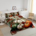 thumbnail image 3 of YST Ensemble de Douillette Citrouille d'Automne pour Adultes, Ensemble de Literie Récolte d'Automne Format Grand Style Rustique de Ferme pour Enfants Ados Femmes, Ensembles de Douillette Porte de Grange Campagnarde Décoration de Chambre pour l'Action de Grâce, 3 of 6