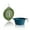 Blue&Green, variant on GOOPAWS Silicone Non-Skid Travel Cat & Dog Bowl, 2 count, Black/Grey