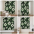 thumbnail image 5 of St. Patrick's Day Semi Sheer Curtains Drapes for Living Room, Bedroom, French Doors Window 45 Inches Long, Green Lucky Shamrock Spring Rod Pocket Chiffon Curtain Drapery Voile Draperies Panel, 5 of 8