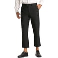 thumbnail image 5 of INSPIRE CHIC Men's Formal Flat Front Skinny Office Prom Cropped Dress Pants Black 28, 5 of 6