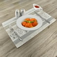 thumbnail image 2 of Ambesonne Striped Place Mats Set of 4, Modern Simple Boho Leaves, Standard Size, Pale Grey Eggshell Dusk, 2 of 5