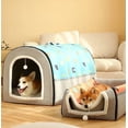 thumbnail image 3 of Warm Winter Cat Dog Bed Mat Deep Sleep Tent Cozy Geometric House Nest Removable Washable for Medium Large Dogs Pet Supplies ShopWise Round, 3 of 9